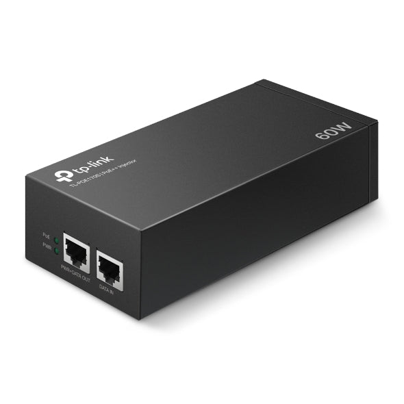 TP-Link TL-POE170S Omada PoE++ Injector, 2 Gigabit Ports, 802.3af/at/bt, Integrated Power Supply, Wall Mountable, Plug Play
