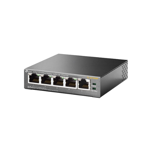 TP-Link TL-SF1005P 5-Port 10/100Mbps Desktop Switch with 4-Port PoE 67W IEEE 802.3af compliant 1Gbps Switching