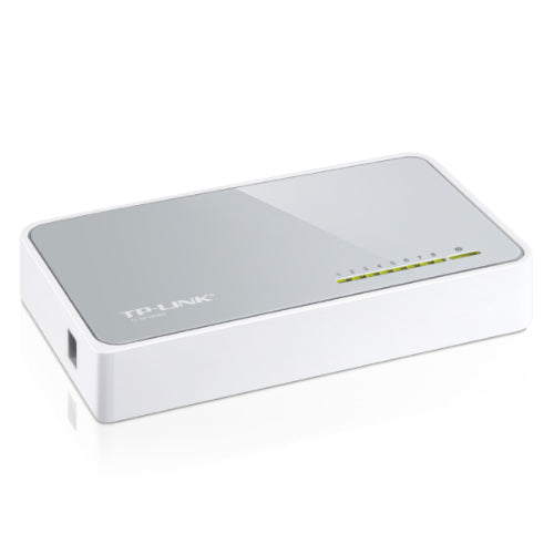 TP-Link TL-SF1008D 8-port 10/100M Desktop Switch, 8 10/100M RJ45 ports, Plastic case, Supports Auto MDI/MDIX