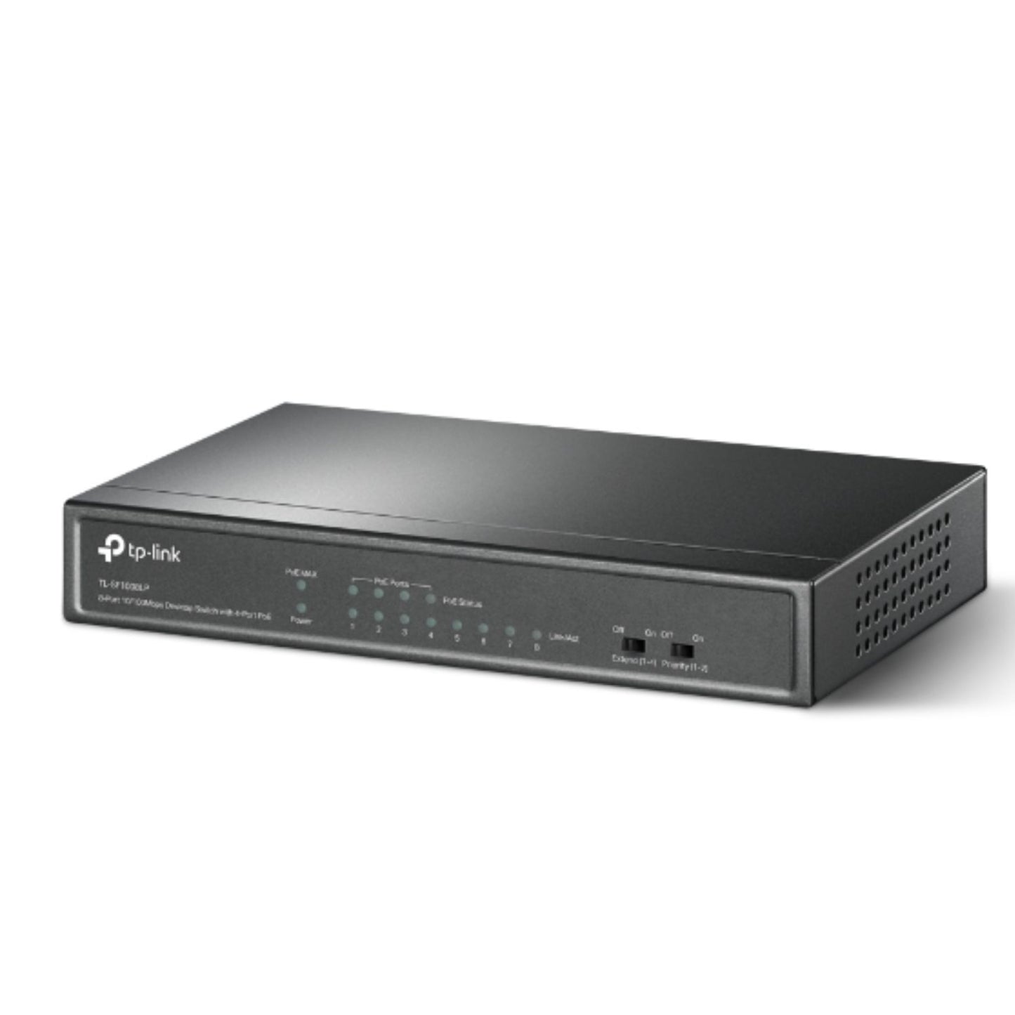 TP-Link TL-SF1008LP 8-Port 10/100Mbps Desktop Switch with 4-Port PoE, Up To 41W For all PoE Ports