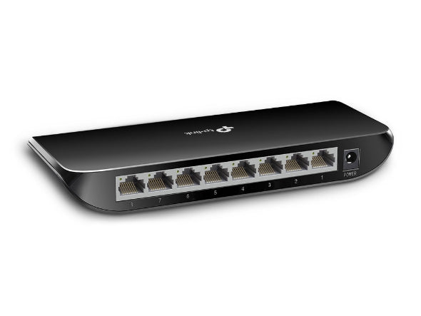 TP-Link TL-SG1008D 8-Port Gigabit Unmanaged Switch Desktop Wall-Mounting Plastic Case Fanless Supports MAC address 802.1p/DSCP QoS
