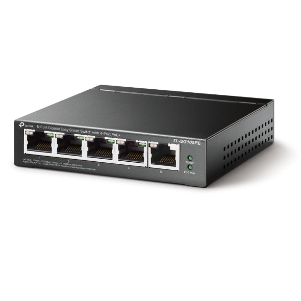TP-Link TL-SG105PE 5-Port Gigabit Easy Smart Switch with 4-Port PoE+, Up To 65W For all PoE Ports... - Image 3