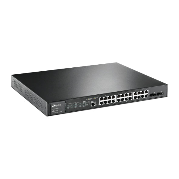 TP-Link SG3428MP Omada 28-Port PoE+ Gigabit L2+ Managed Switch with 4 SFP Slots, Integration with Omada SDN Controller,Static Routing, OAM, 802.1Q VLA