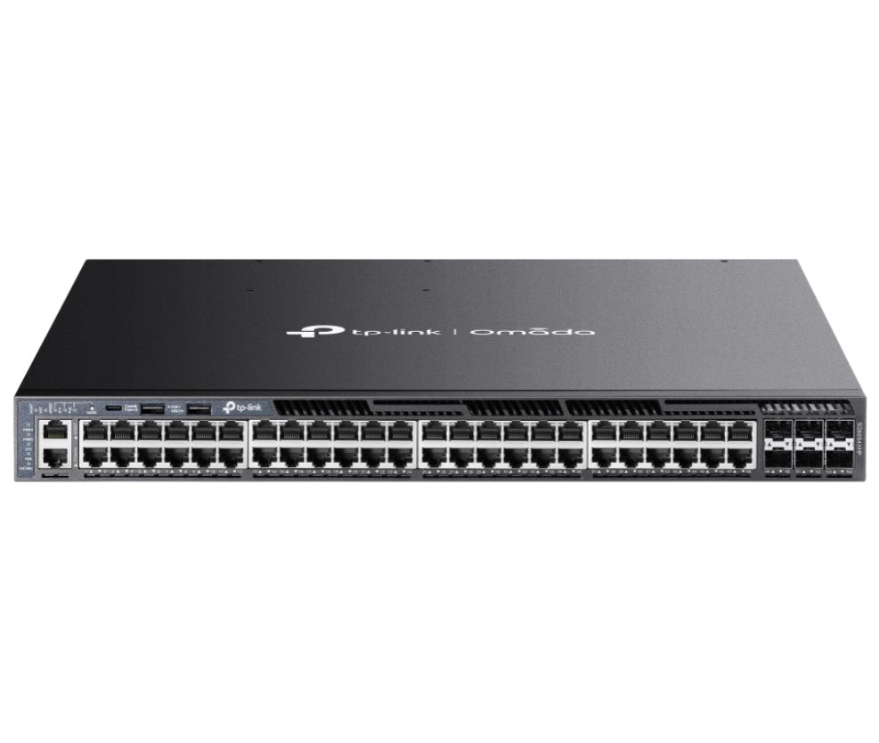 TP-Link SG6654XHP Omada 48-PortGigabit Stackable L3 Managed PoE+ Switch with 6 10GE SFP+ Slot, 48...