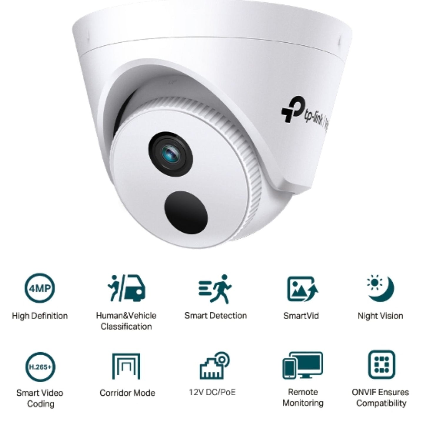 TP-Link VIGI 4MP C440I(2.8mm) IR Turret Network Camera, 2.8mm Lens, Corridor Mode, Smart Detectio... - Image 3