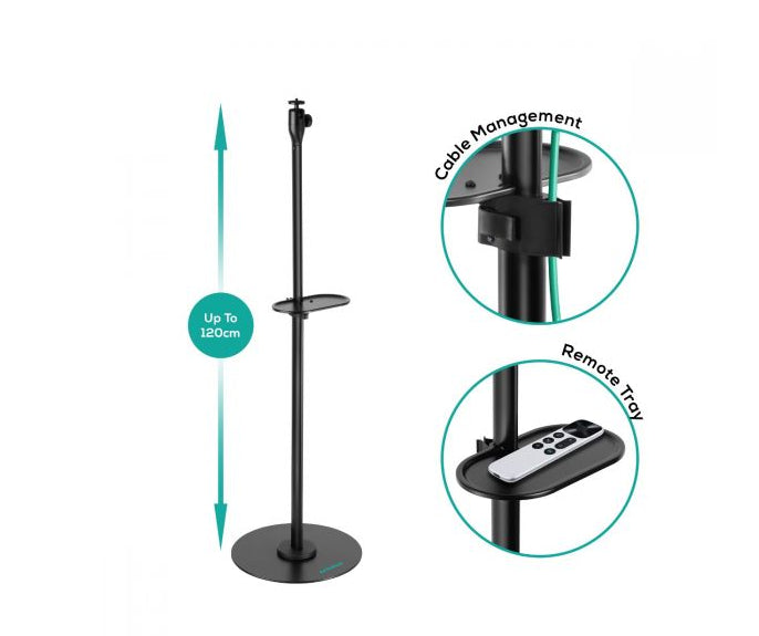 (LS)mbeat® activiva Universal Mini Projector Floor Stand offers 360° rotation, adjustable height,... - Image 3