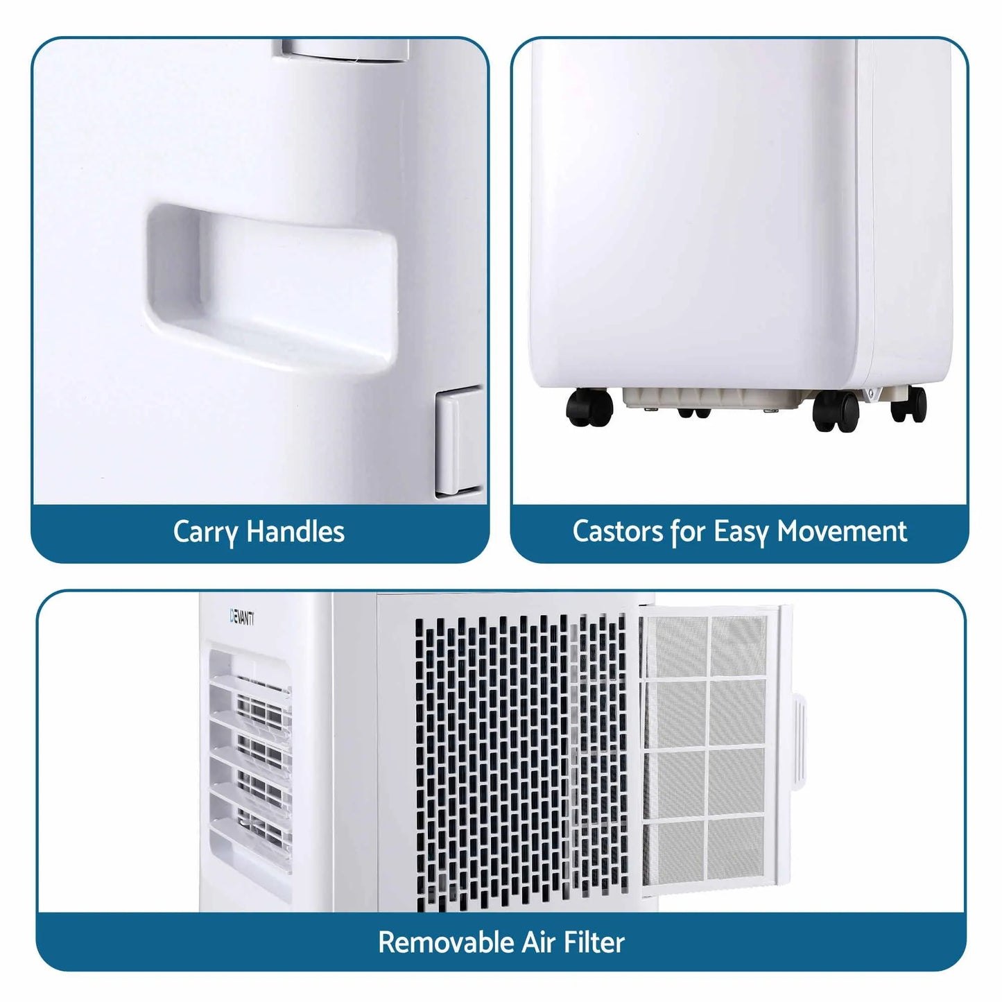 Devanti Portable Air Conditioner 9000 BTU 3-in-1 with Remote Control - Image 9