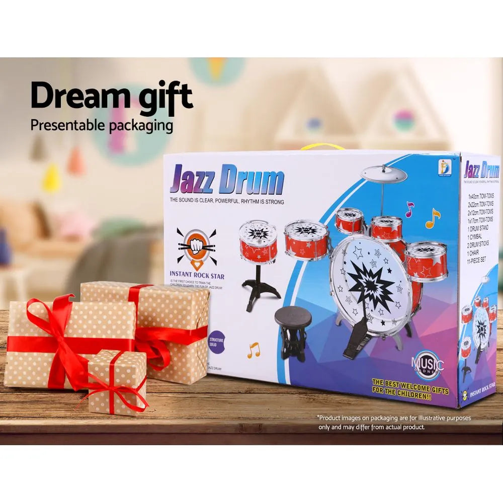Keezi 11 Piece Kids Drum Set - Image 6