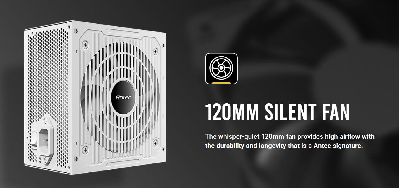 Antec CSK750DC White 80+ Bronze 4x PCIE 5.1, Continuous Power, DC to DC, Flat Cables. CircuitShie...