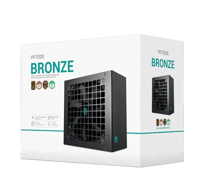 DeepCool PF700X 700W Gamer Storm 80+ Bronze/ Cybenetics ATX Power Supply 120mm Fan, Japanese Tai...