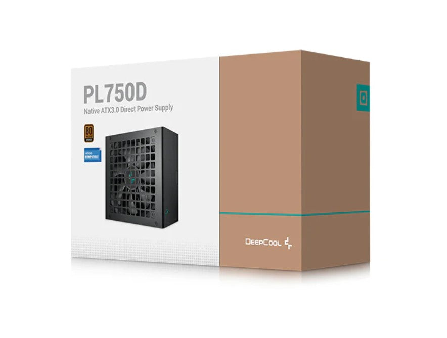 DeepCool PL750D 750W 80+ Bronze Certified Non-Modular ATX Power Supply(Direct Cable), 120mm Fan,...