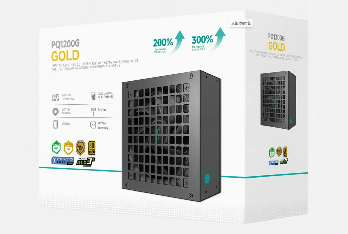 DeepCool PQ1200G 1200W Gamer Storm 80+ Gold/Cybenetics Fully Modular ATX Power Supply 120mm Fan,...