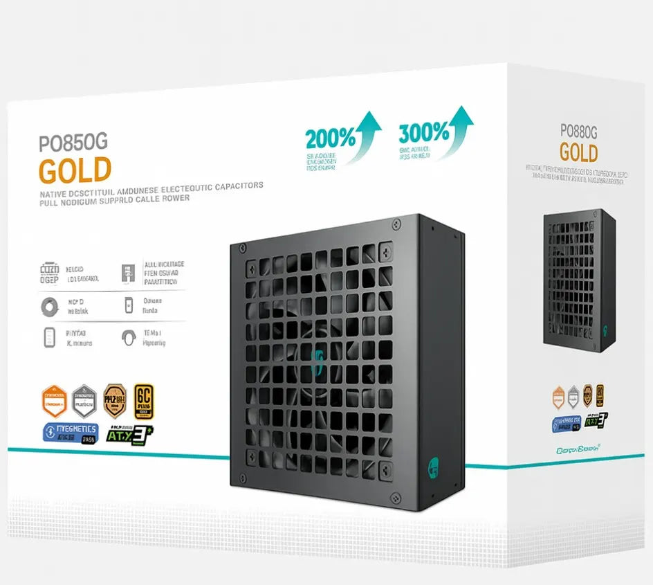 DeepCool PQ850G 850W Gamer Storm 80+ Gold/Cybenetics Fully Modular ATX Power Supply 120mm Fan, Ja...