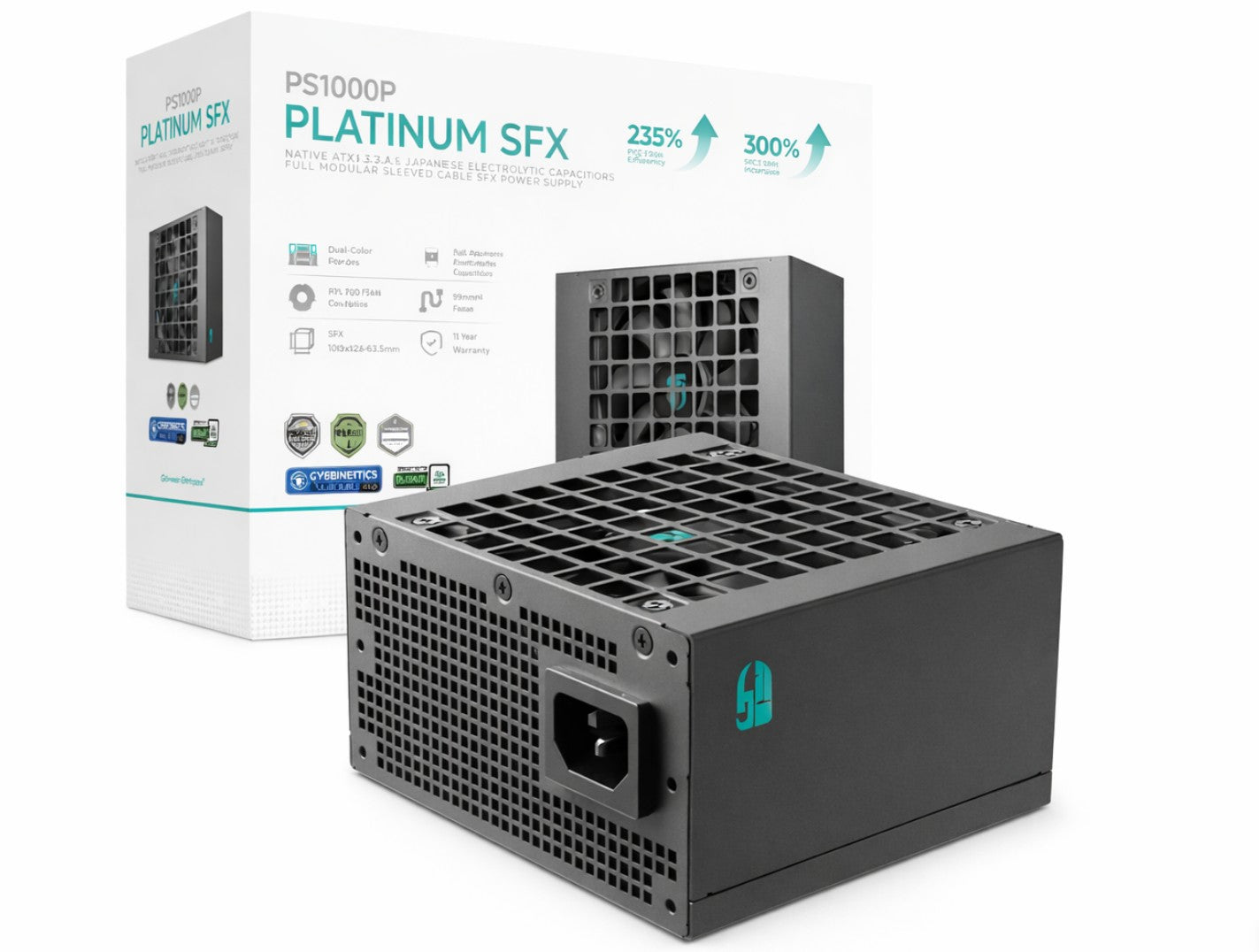 DeepCool PS1000P 1000W Gamer Storm SFX Full Japanese Electroyltic Capacitors Cybenetics Platinum/...
