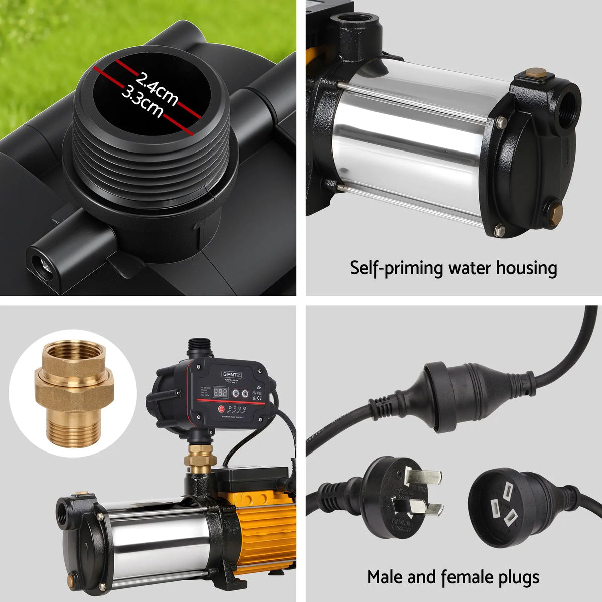 Giantz 5-Stage Water Pump Auto Controller Farm Irrigation Stainless Max. 2500W - Image 9