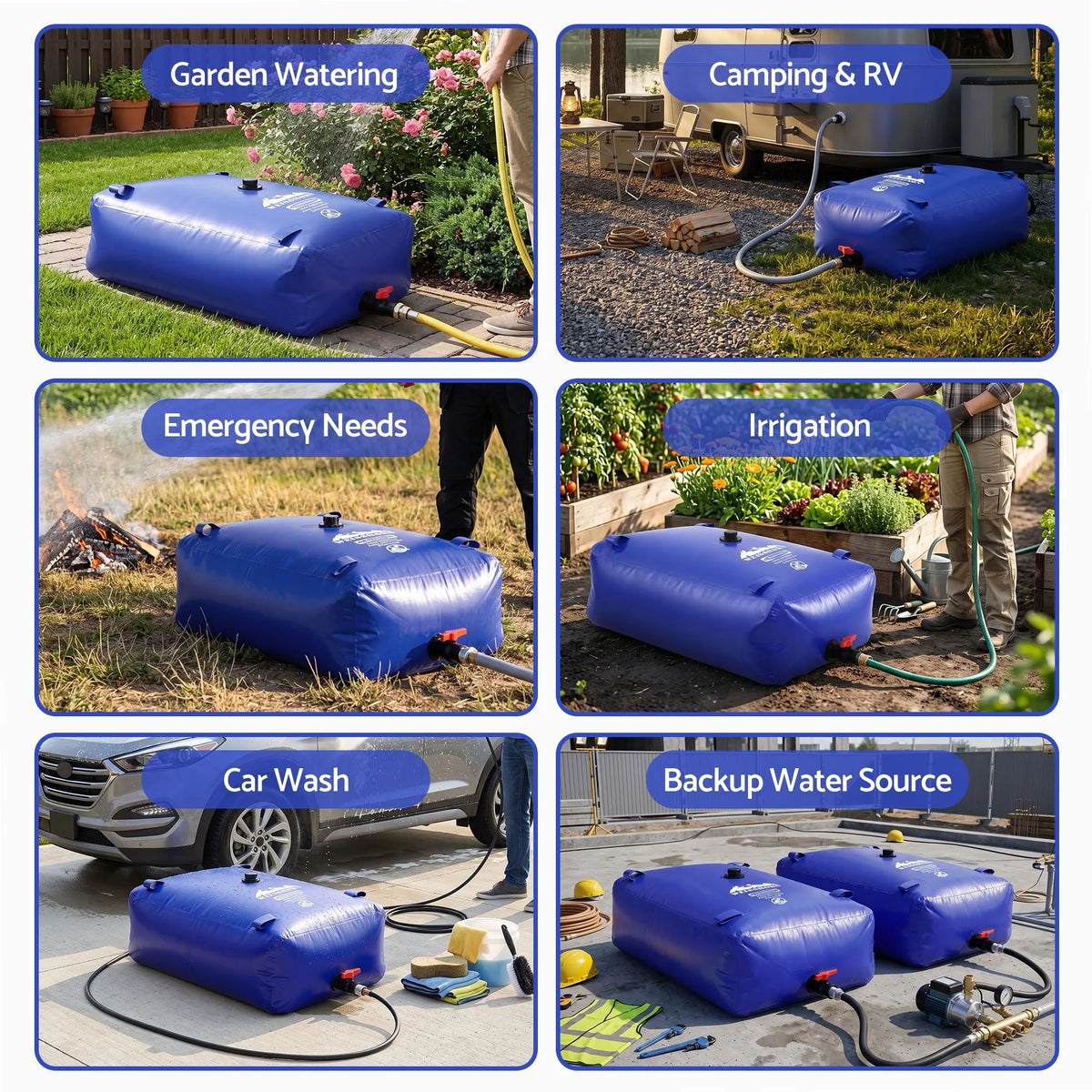 Weisshorn 240L Water Bladder Bag Portable Large Storage Tank Container Camping Outdoor - Image 9
