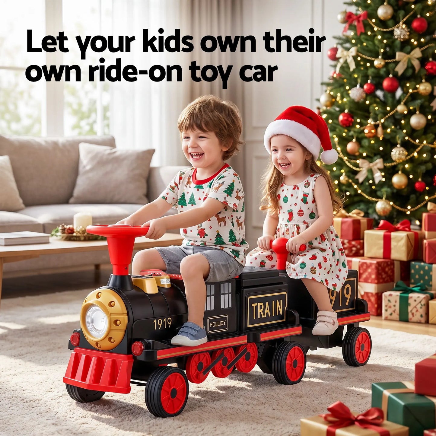 Rigo Kids Ride on Car Train 12V Electric Toy 2 Seater 136cm - Image 9