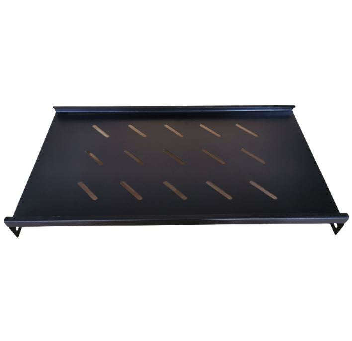 LDR Fixed 1U 275mm Deep Shelf Recommended for 19' 450/550mm Deep Cabinet - Black Metal Construction