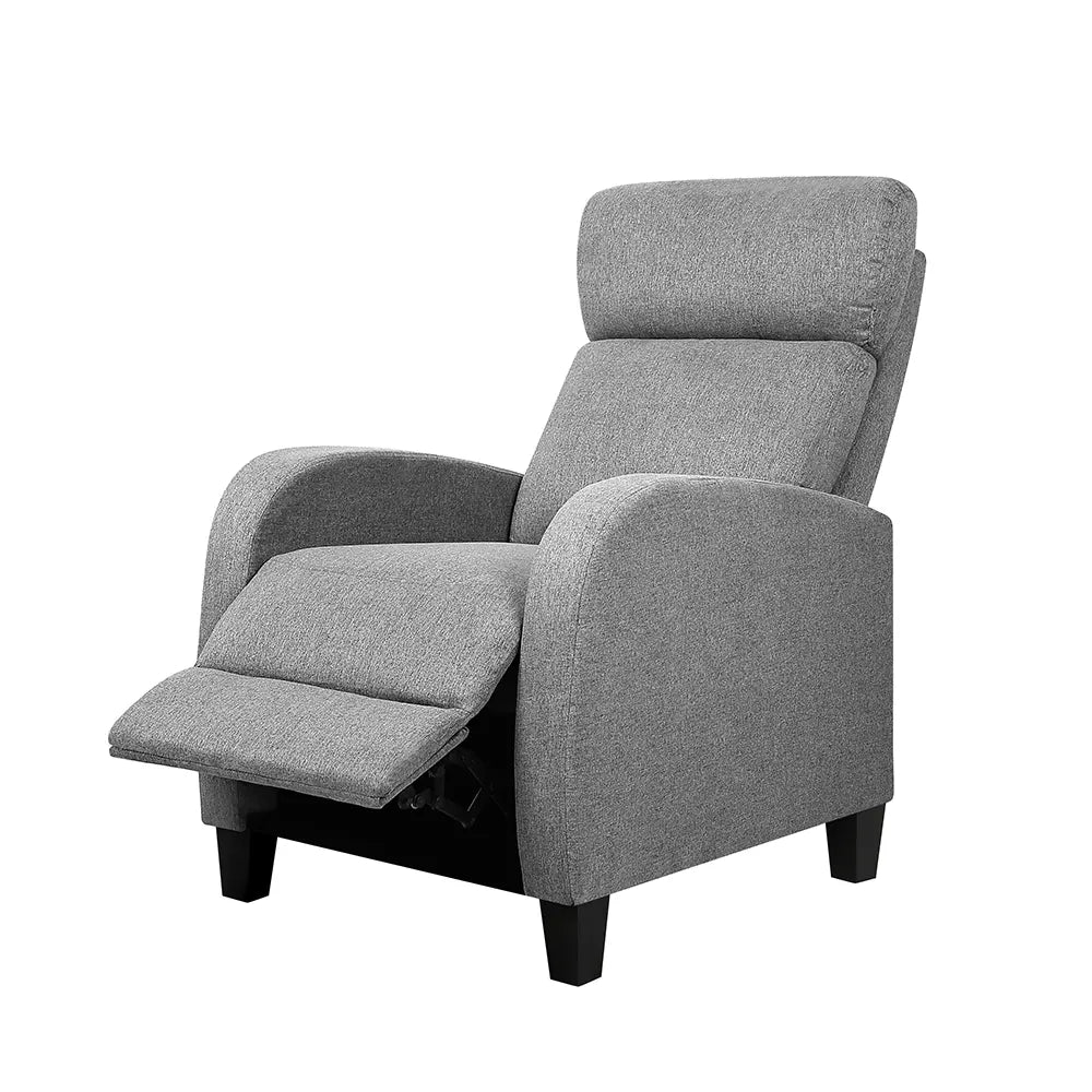 Artiss Fabric Reclining Armchair - Grey - Image 8