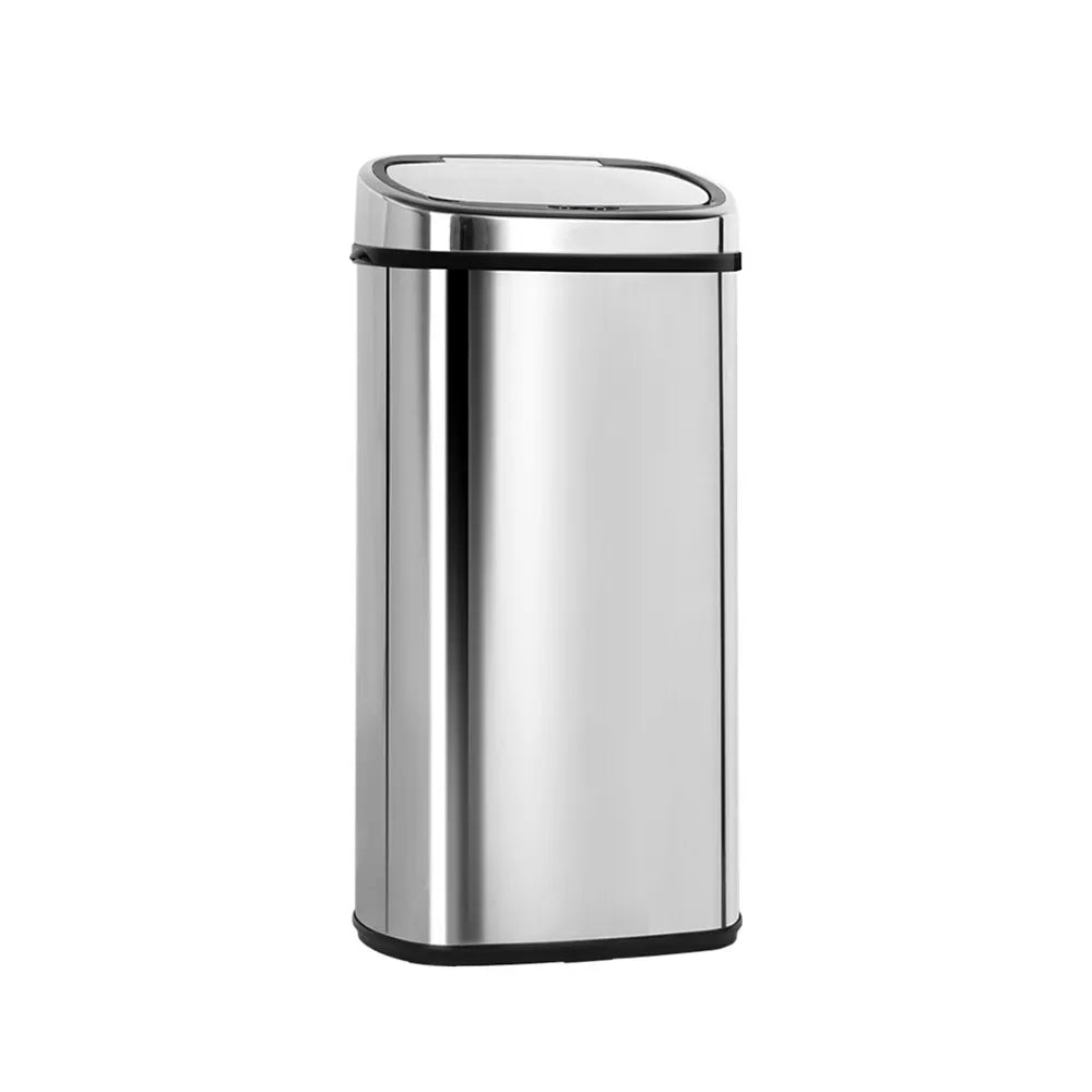 Devanti 68L Motion Sensor Bin Rubbish Automatic Silver - Image 8