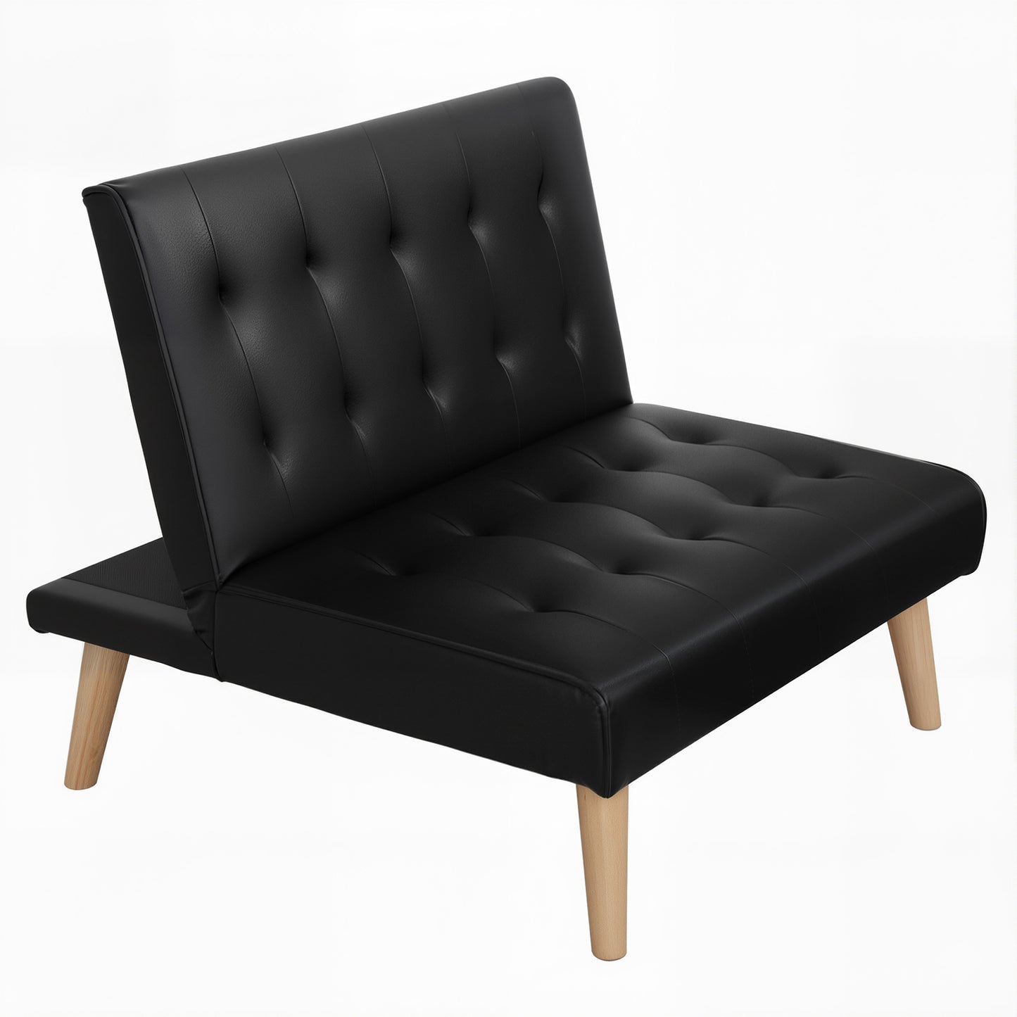 Artiss Sofa Bed Couch 1 Seater Lounge Fabric Black - Image 7