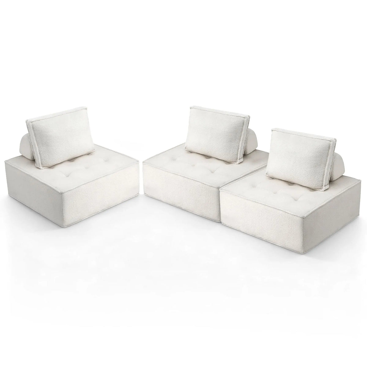 Artiss 3 Floor Sofa Lounge Chair with Pillow - Image 7