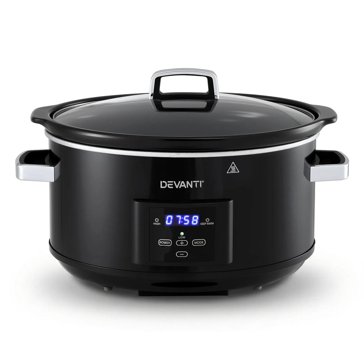Devanti 8L Slow Cooker Electric Multi Cooker with 3 Heat Settings and Keep Warm Function - Image 3