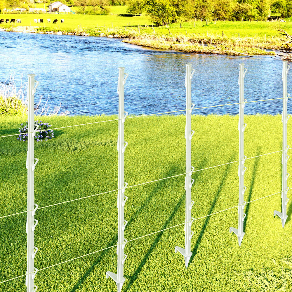 Giantz Electric Fence Posts 20pcs Electric Fence Poly White - Image 7