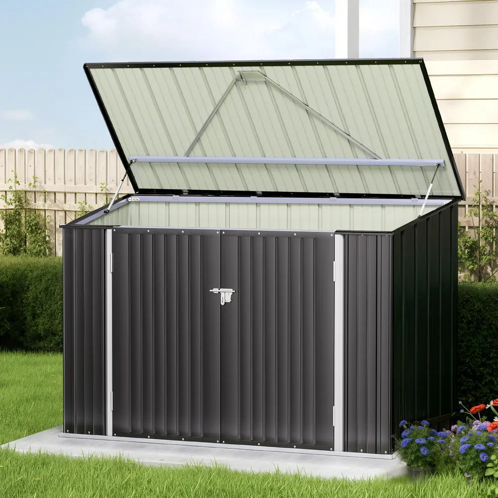 Giantz Garden Shed 2.22x0.91M Bike Sheds Outdoor Storage Tool Workshop House Shelter Double Door - Image 7