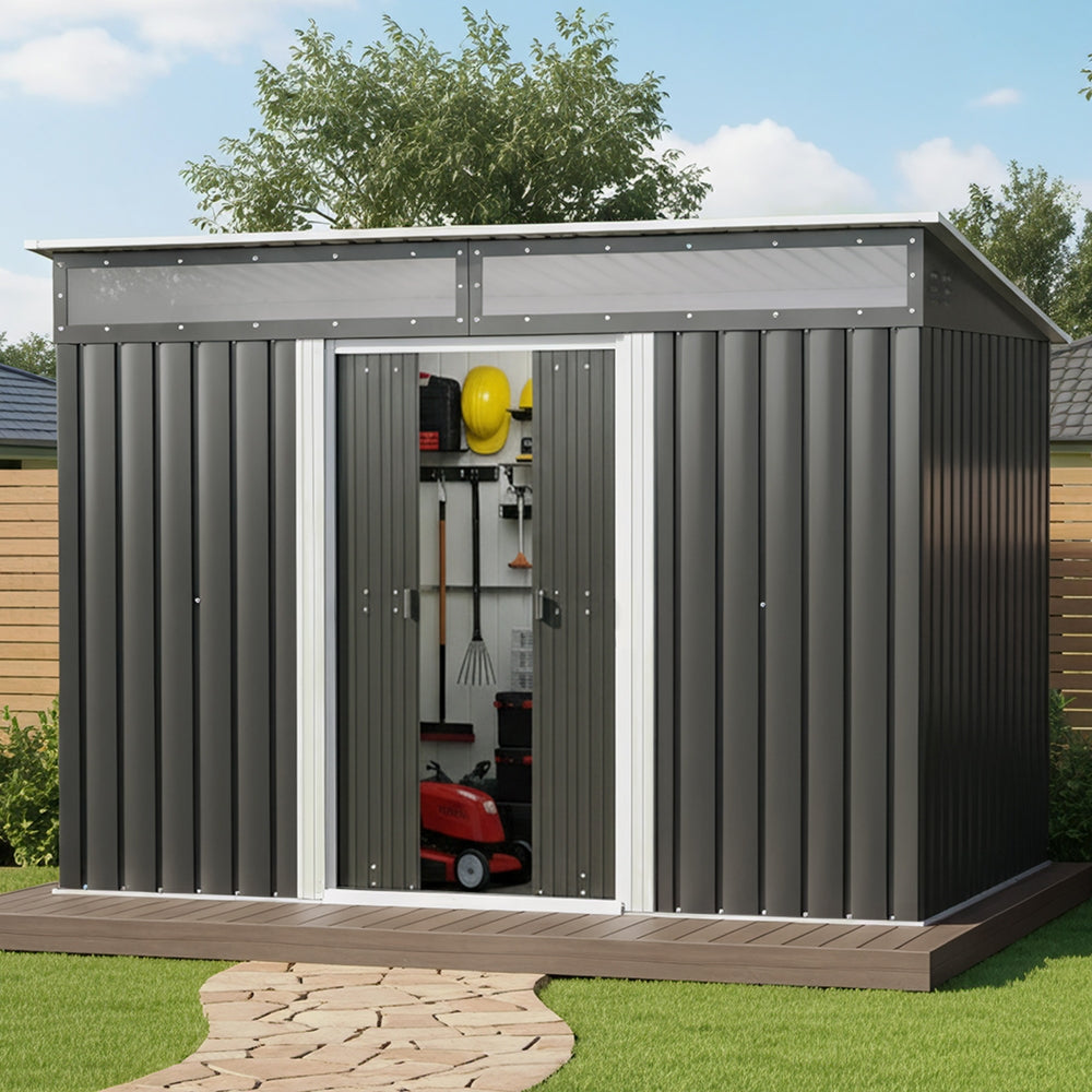 Giantz Garden Shed Outdoor Storage 2.60x1.95M Tool Sheds Workshop House Shelter - Image 7