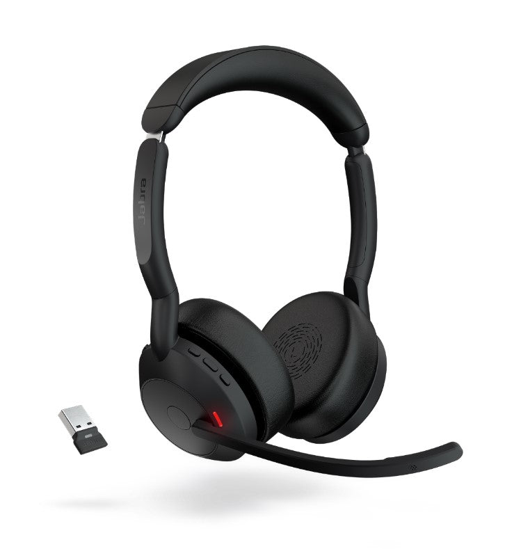 Jabra Evolve2 55 Link380a UC Stereo Stand USB-A, Link 380 Bluetooth® Adapter ,30m Wireless Range... - Image 4