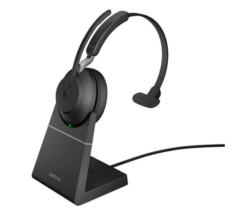 Jabra Evolve2 65 MS Mono Bluetooth Headset, Black Link 380 USB-A and Charging Stand USB-A, Passiv... - Image 4