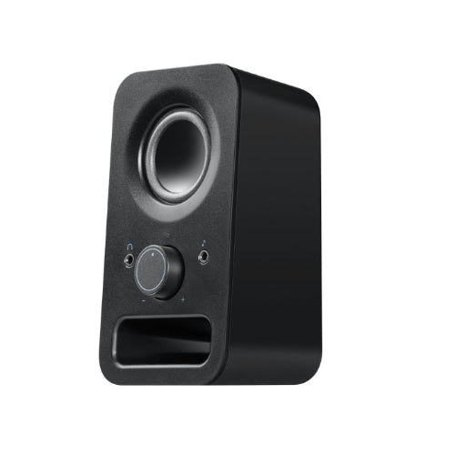 Logitech Z150 2.0 Stereo Speakers 6W Compact Size Easily Access to Power Volume Control Headphone Auxiliary Jack for TV PC Smartphone Tablet