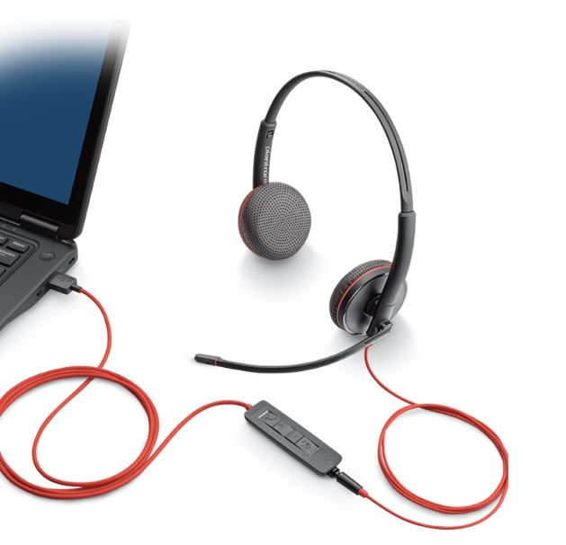 Plantronics/Poly Blackwire 3225 Headset, USB-A, Stereo, 3.5mm duo corded, Noise canceling, Dynami... - Image 4