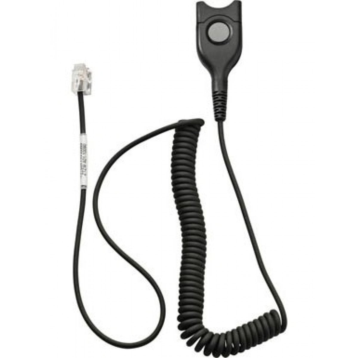 EPOS | Sennheiser Standard Bottom cable: EasyDisconnect to Modular Plug - Coiled cable - code 01...