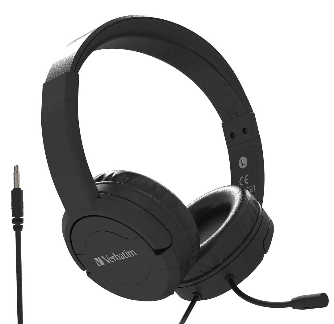 Verbatim Verbatim Multimedia Headset with ANC Noise Cancelling Boom Mic - Black 66706 - Speakers... - Image 2