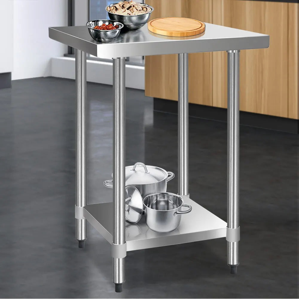 Cefito 610x610mm Stainless Steel Kitchen Bench 430 - Image 8