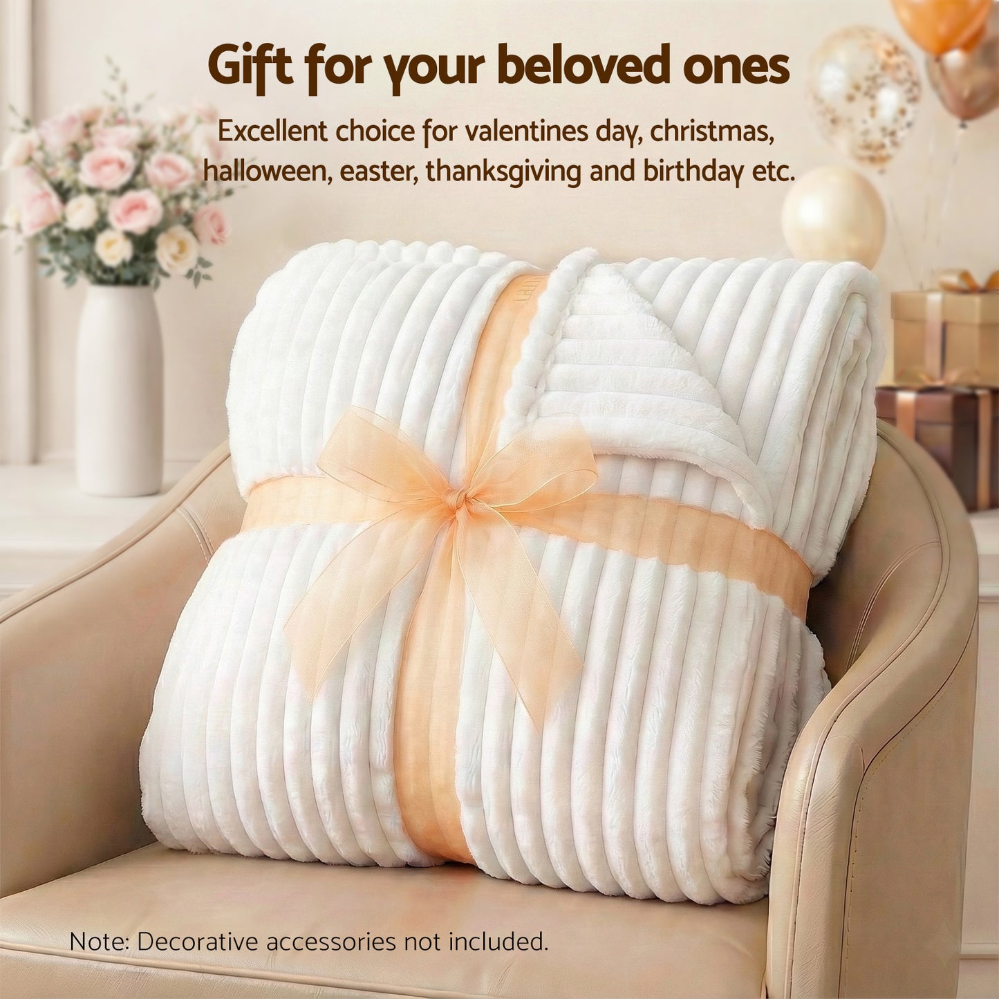 Giselle 127x152cm Throw Blanket Fleece Soft Lightweight Cozy Sofa Couch Bed Throw - Image 9