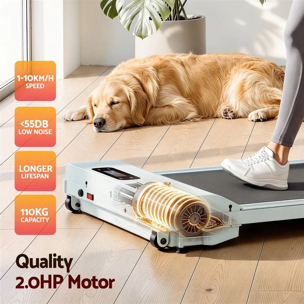 Everfit 3 in 1 Walking Pad Treadmill 12% Incline Under Desk Treadmills for Home Gym 38cm Belt Green - Image 9