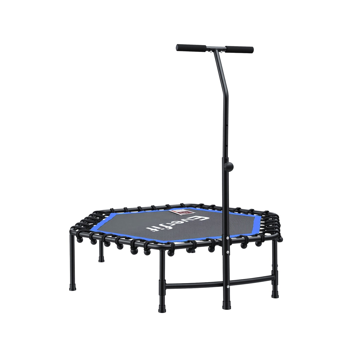 Everfit 48inch Hexagon Fitness Trampoline Rebounder Adjustable Handrail Blue - Image 7