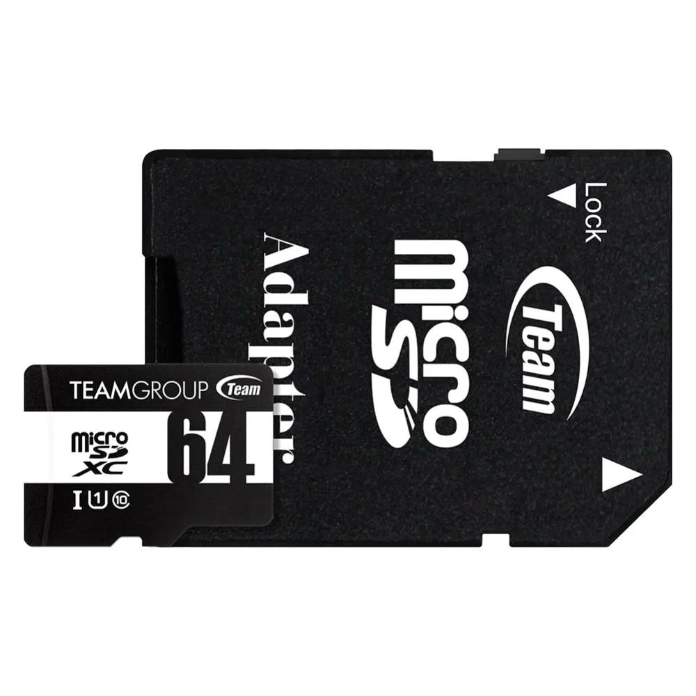 Team Group 64GB Micro SDXC UHS-I U1 C10 Memory Card - Digital Flash Memory