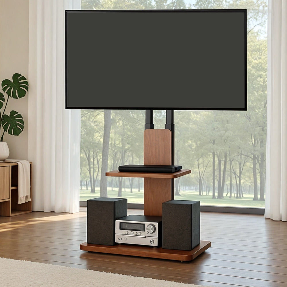 Artiss TV Stand 32-70" Wooden Tray Swivel Height Adjustable - Image 8