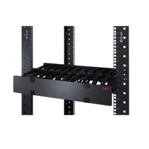 APC NetShelter Cable Management, Horizontal Cable Manager, 1U, Single Side with Cover, Black, 483... - Image 3