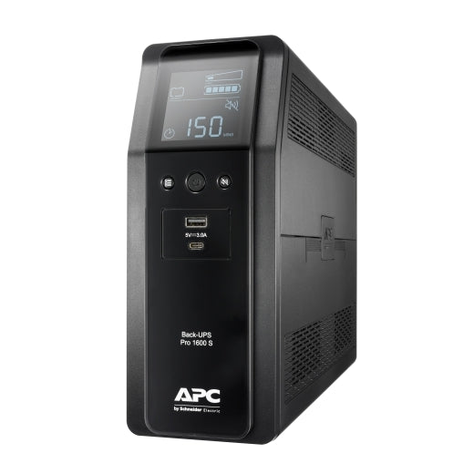 APC Back-UPS Pro 1600VA/960W Line Interactive UPS, Tower, 230V/10A Input, 8x IEC C13 Outlets, Lea...