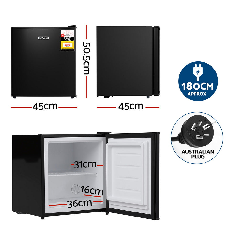 Devanti 31L Small Upright Freezer Vertical Freezer Black - Image 7