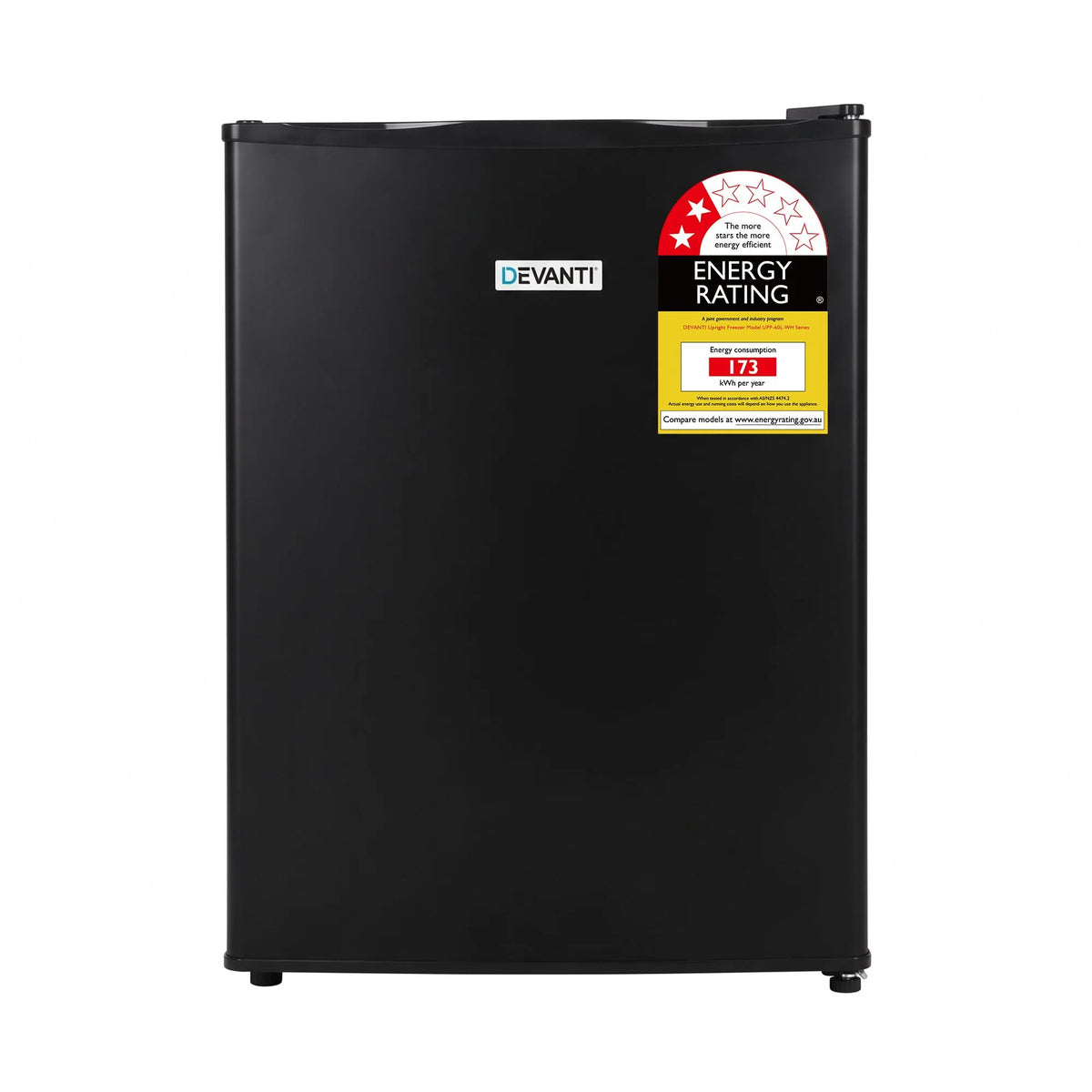 Devanti 42L Upright Freezer Fridge Black - Image 8