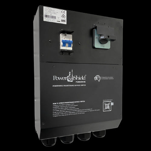 PowerShield Wall Mount 1:1 Maintenance Bypass Switch for 6-10kVA UPS, HW, Interlocked, facilitate...