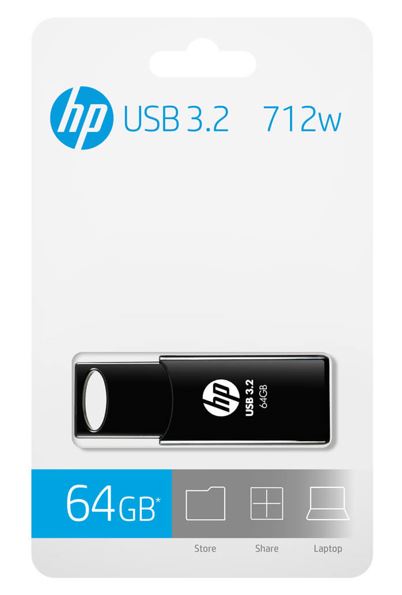 HP 712B 64GB USB 3.2 Flash Drive Memory Stick Thump Key External Storage Capless Sliding Design f... - Image 4