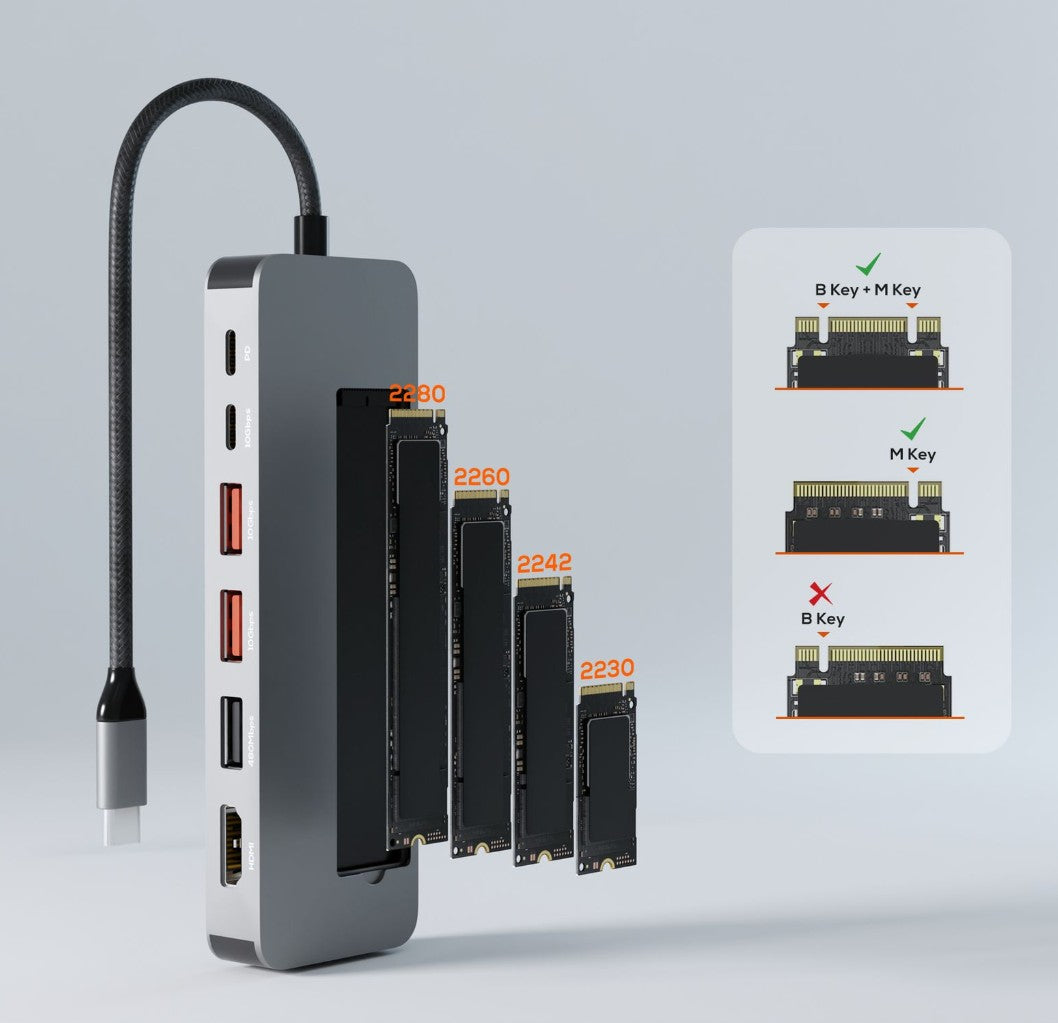 mbeat® mbeat Elite 9-in-1 USB-C Multiport Hub with Built-in M.2 NVMe SSD Enclosure - USB, Bluetoo... - Image 2