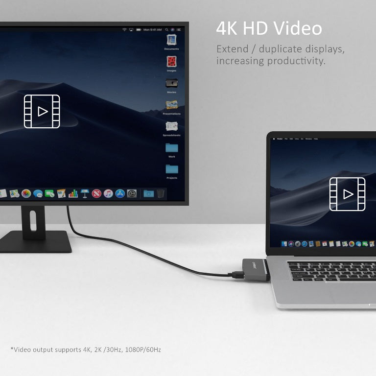 mbeat® Essential Pro 5-IN-1 USB- C Hub (4k HDMI Video, USB-C PD Pass Through Charging, USB 3.0 x 2, USB-C x 1) USB 3.0 Speed: Up to 5Gbps Weight:30g